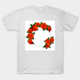 Red roses on white background T-Shirt